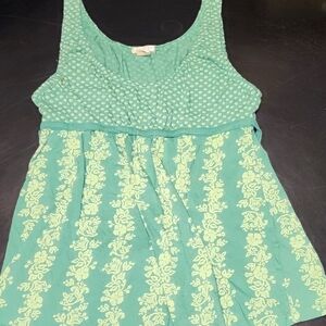 Arizona Jean Company pattern tank top w/sash tie Sz XL